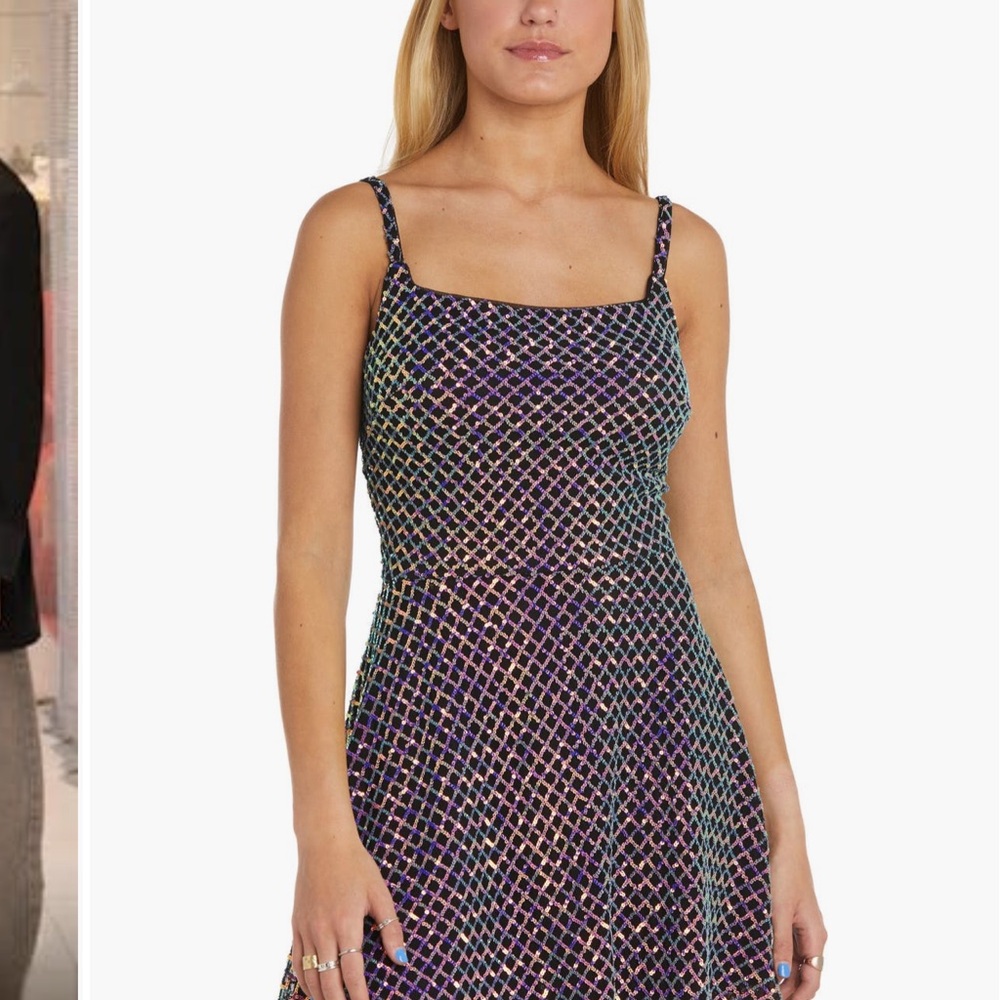 Morgan & Co sequin skater dress